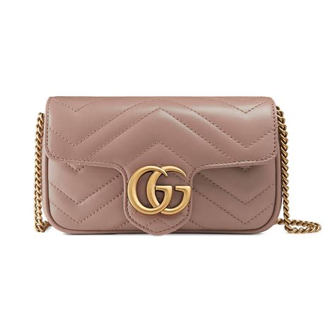 gucci gg marmont matelassé leather super mini bag - pink|gucci marmont mini street style.